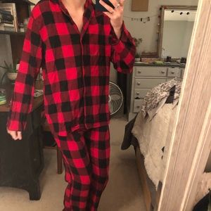 Matching plaid flannel set